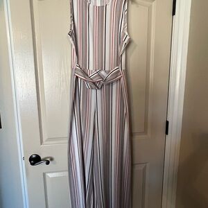 Striped Sleeveless Jumpsuit